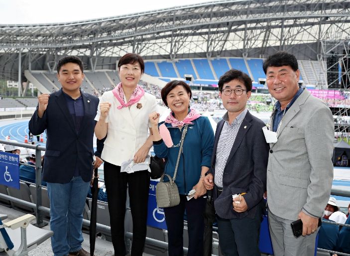 의왕시의회 경기도체육대회 선수단 격려
