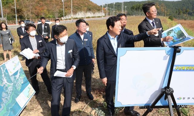박완수  경상남도지사, 로봇랜드, 구산해양관광단지 등 현안사업 현장 점검
