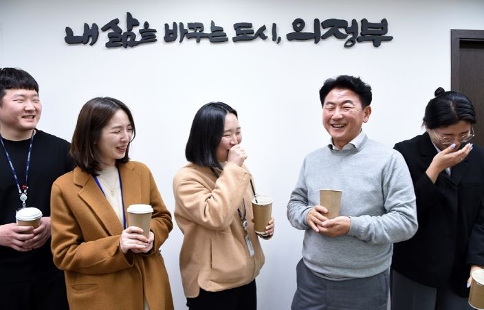 김동근 의정부시장, 카페 무지개로 직원 소통 계속