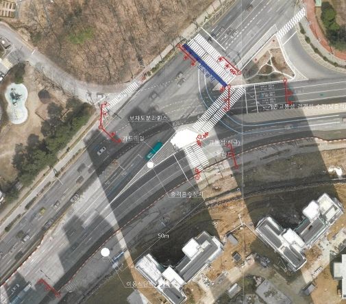 갈현삼거리 임시 횡단보도 설치 추진