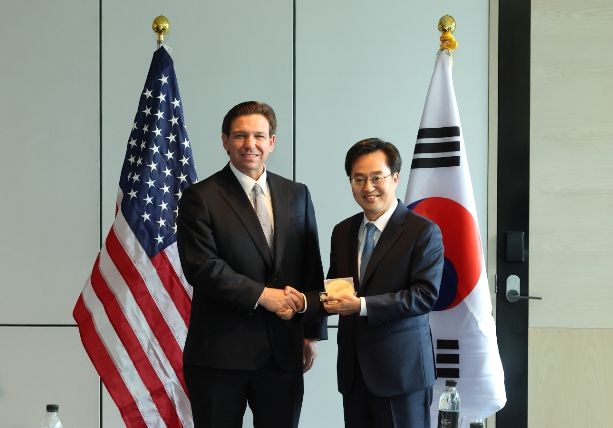 김동연 지사,론 디샌티스 플로리다주지사 면담