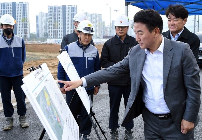 김동근 의정부시장, 국도43호선 교통난 해소를 위한 도로 개통 현장 점검 실시