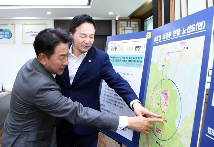 김동근 의정부시장, 원희룡 국토교통부 장관에게 지하철 8호선 의정부 연장 강력 요청