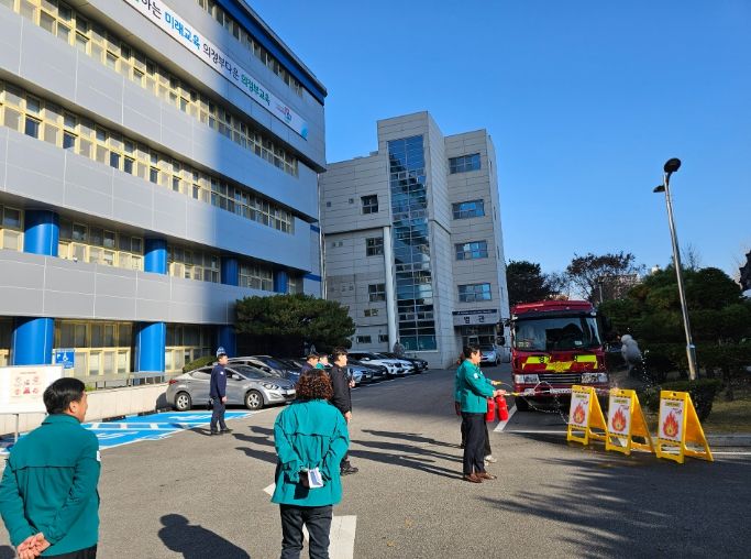 의정부교육지원청, 금오119안전센터와 소방합동훈련 실시